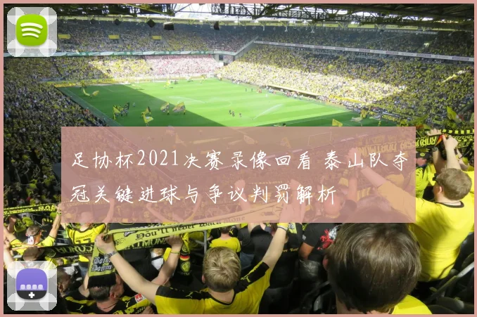 足协杯2021决赛录像回看 泰山队夺冠关键进球与争议判罚解析